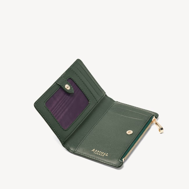 Mayfair® Coin & Card Wallet Deep Shine Evergreen Croc