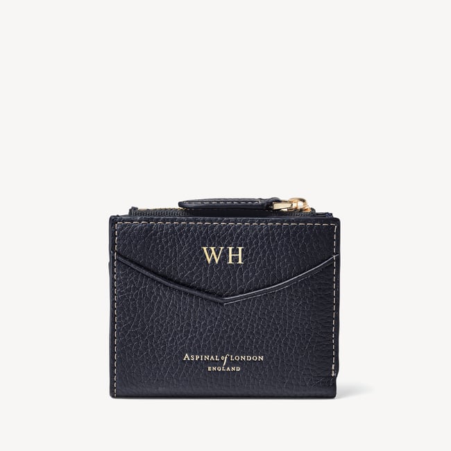 Hudson Multi-Use Pocket Wallet Classic Navy Milled Pebble