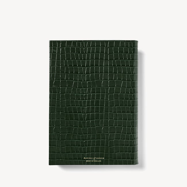 2027 A5 Week to View Diary Deep Shine Evergreen Small Croc