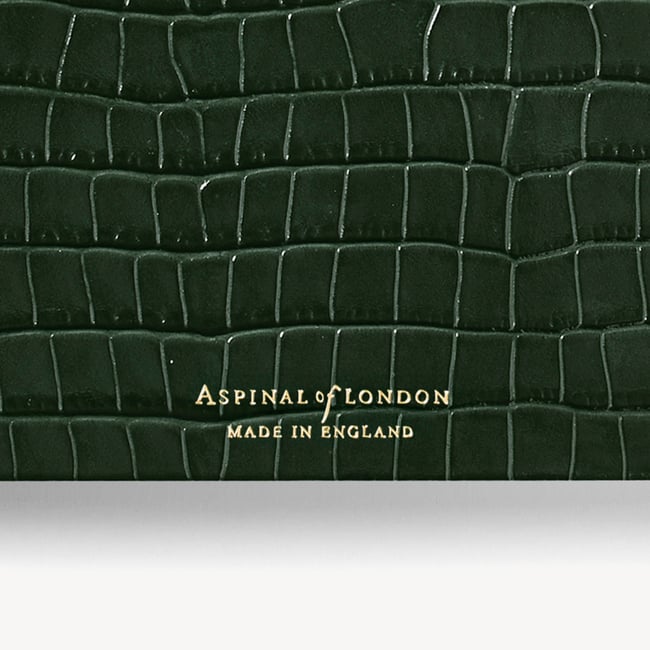 2027 A5 Week to View Diary Deep Shine Evergreen Small Croc