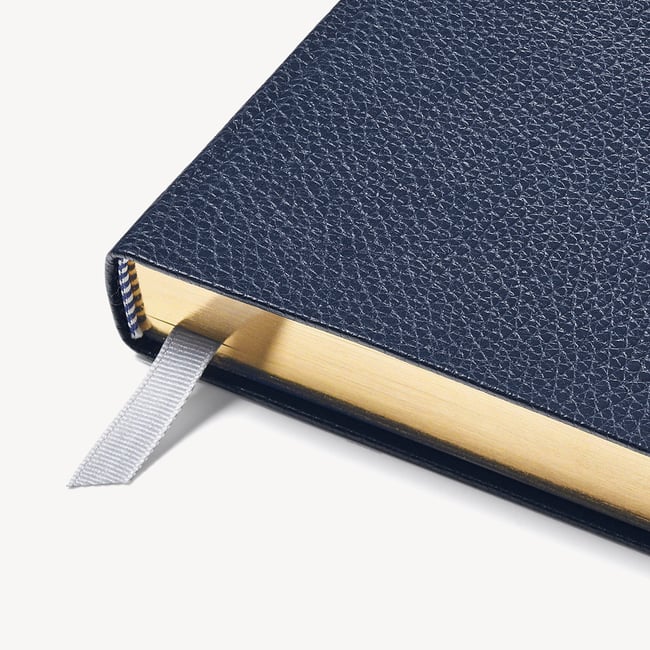 2027 A5 Day to Page Diary Navy Pebble