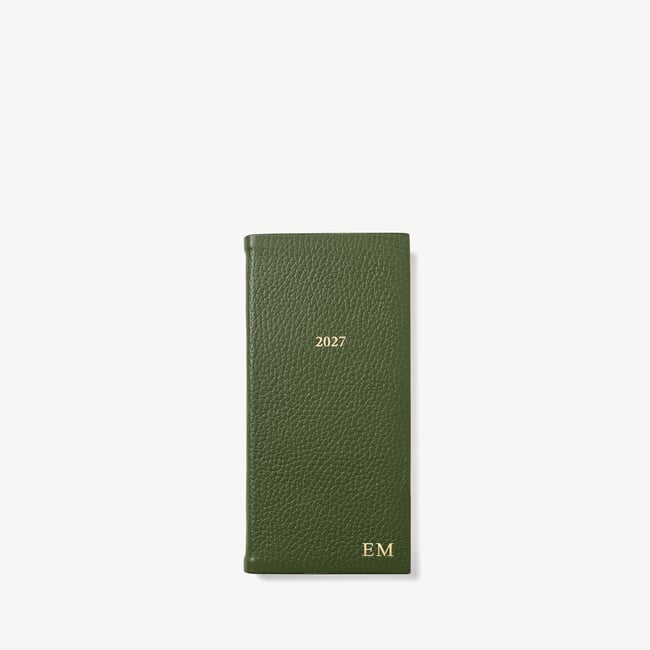 2027 Slim Pocket Diary Racing Green Pebble