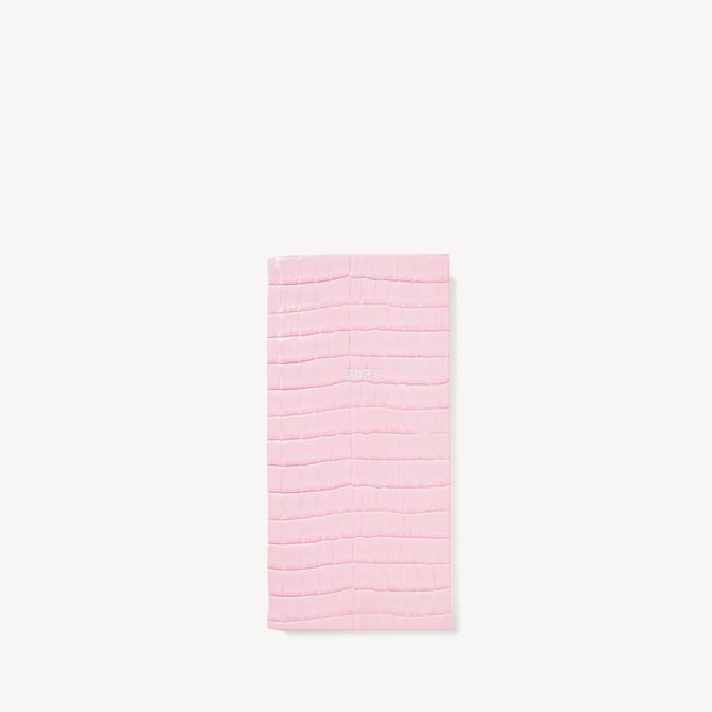 2027 Slim Pocket Diary Deep Shine Powder Lilac Small Croc