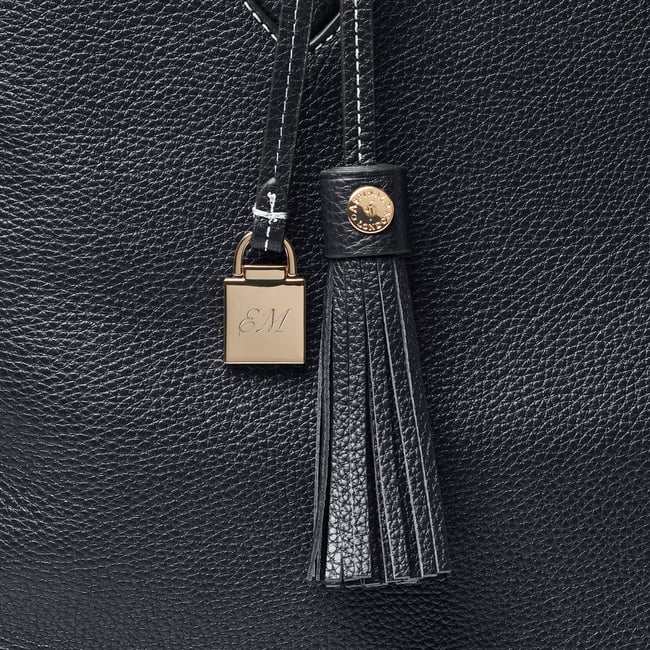 Hudson Tote Classic Navy Milled Pebble