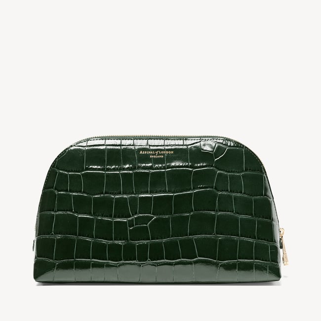 Classic Toiletry Bag Deep Shine Evergreen Croc