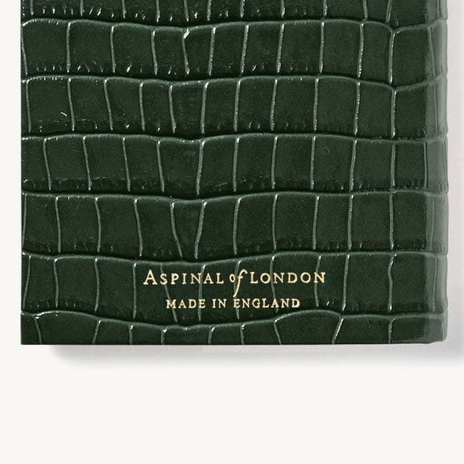 2027 Slim Pocket Diary Deep Shine Evergreen Small Croc
