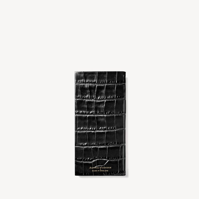 2027 Slim Pocket Diary Deep Shine Black Croc