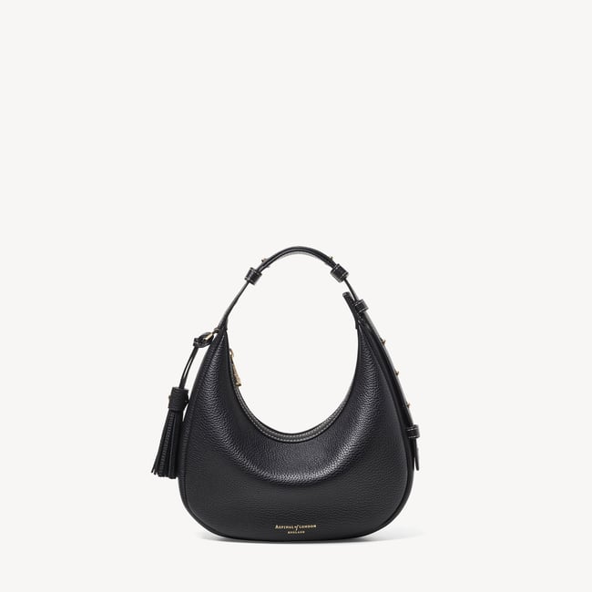 Soho Mini Crescent Black Milled Pebble