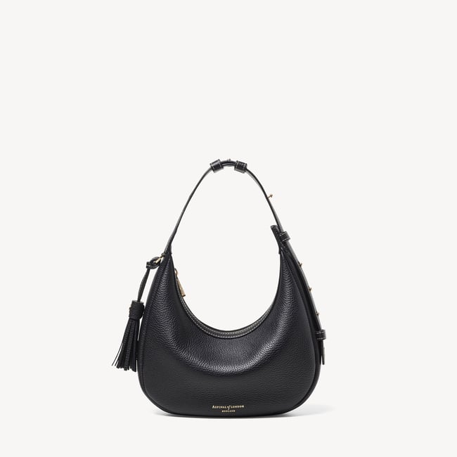 Soho Mini Crescent Black Milled Pebble