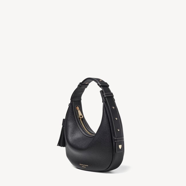 Soho Mini Crescent Black Milled Pebble