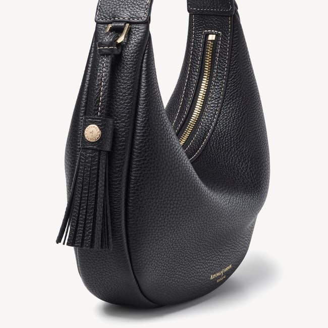 Soho Mini Crescent Black Milled Pebble
