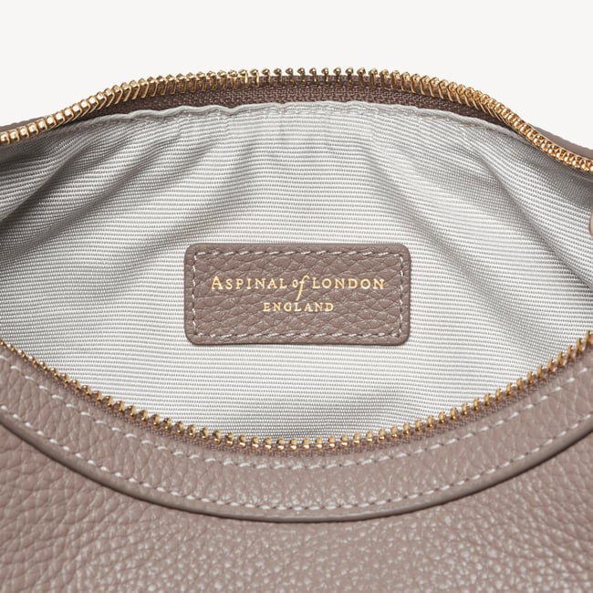 Soho Mini Crescent Moleskin Milled Pebble