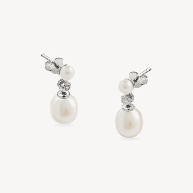 Drop Earrings 0.04ct Diamond
