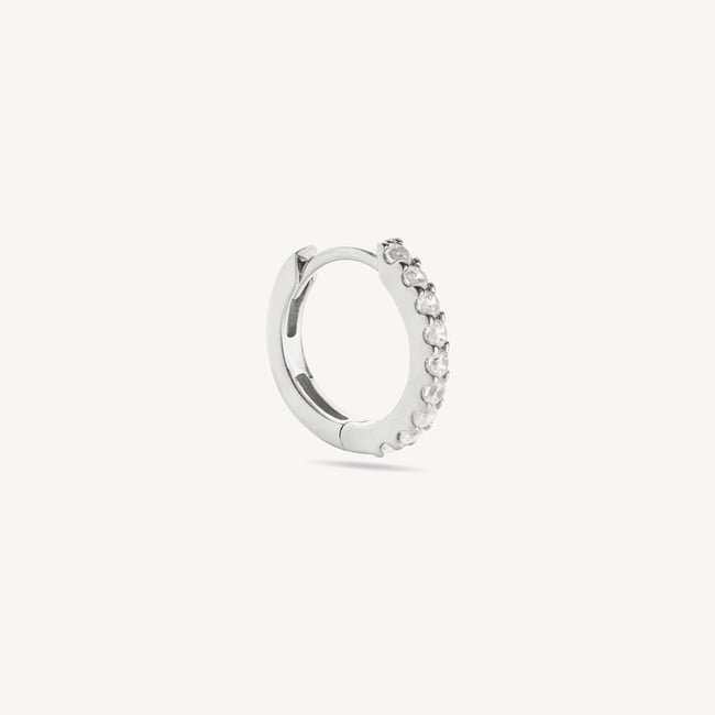 Drop Huggie Earrings 0.16ct Diamond