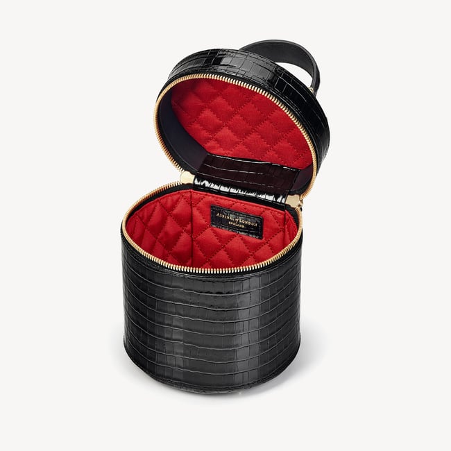 Pandora Bag Deep Shine Black Small Croc