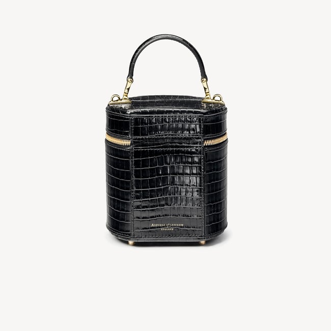 Pandora Bag Deep Shine Black Small Croc