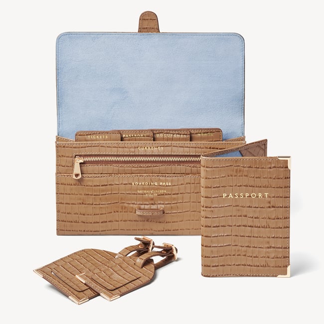 Travel Collection Deep Shine Caramel Small Croc