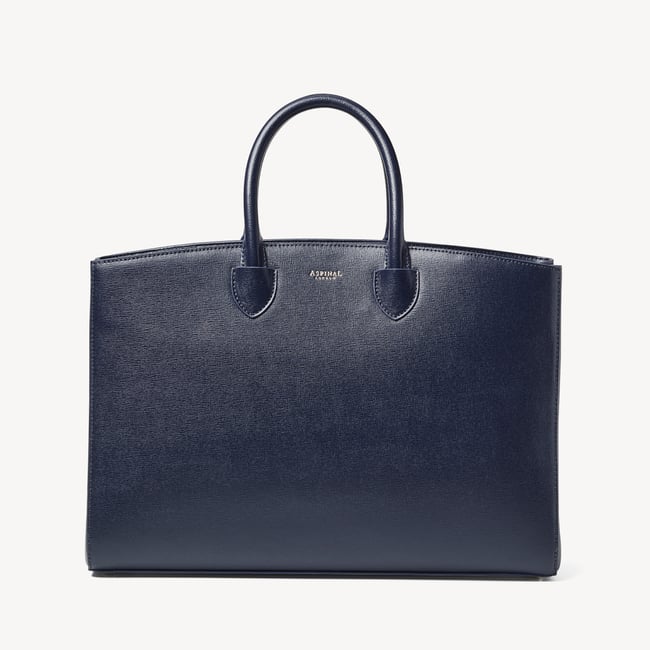Madison Tote  Navy Saffiano