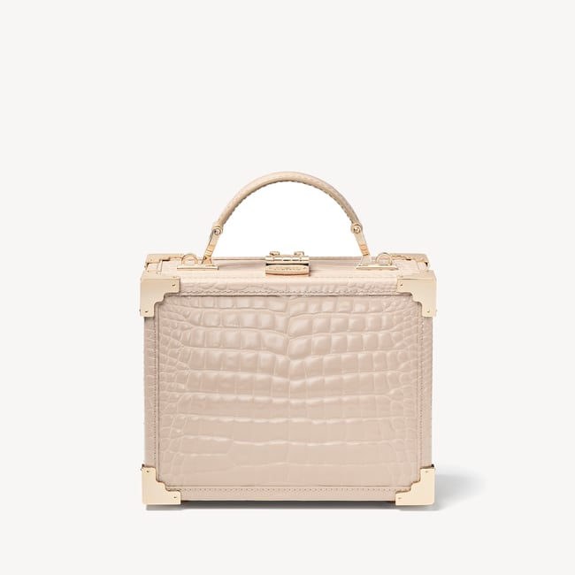 Trunk Soft Taupe Patent Croc