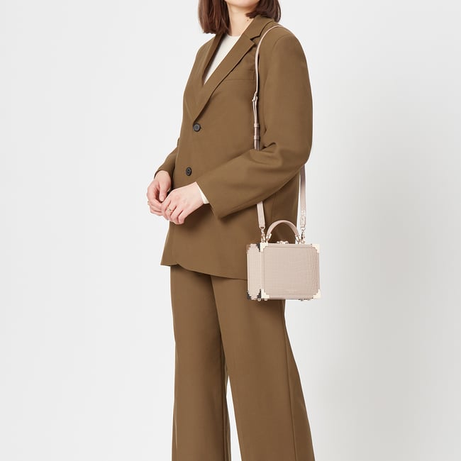 Trunk Soft Taupe Patent Croc