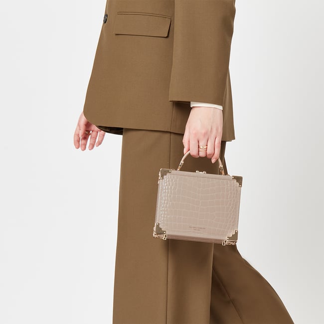Trunk Soft Taupe Patent Croc