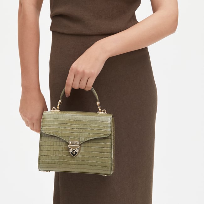Midi Mayfair® Deep Shine Fern Small Croc