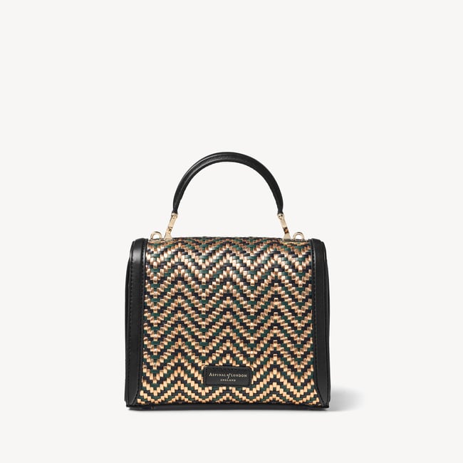 Midi Mayfair® Champagne, Green & Black Woven Leather