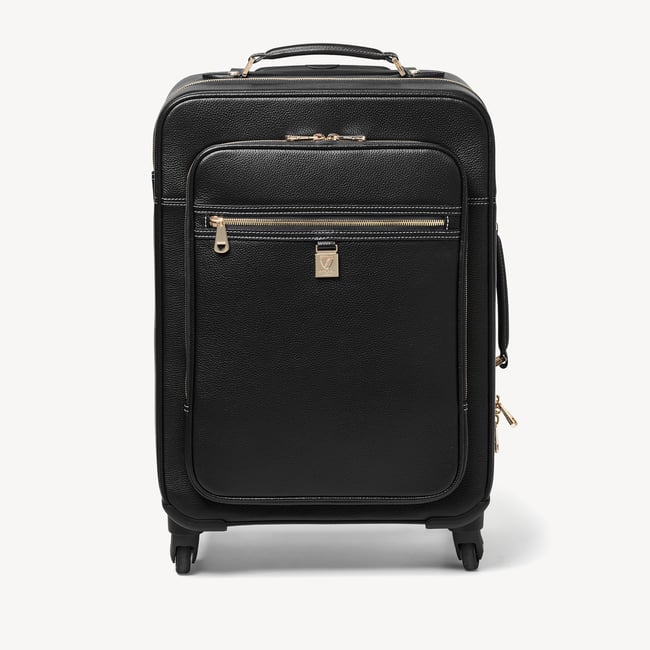 Hudson Cabin Suitcase Black Milled Pebble