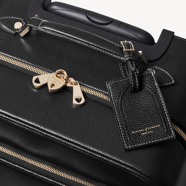 Hudson Cabin Suitcase Black Milled Pebble