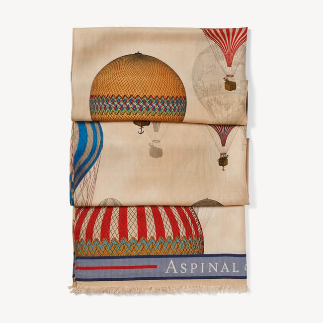 Merino & Silk Stole Neutral Up Up & Away