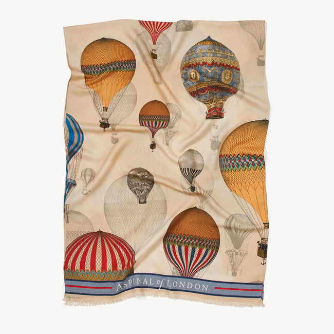 Merino & Silk Stole Neutral Up Up & Away