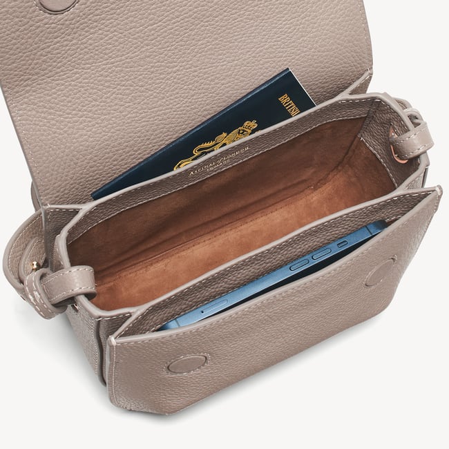 Ella Crossbody Moleskin Milled Pebble