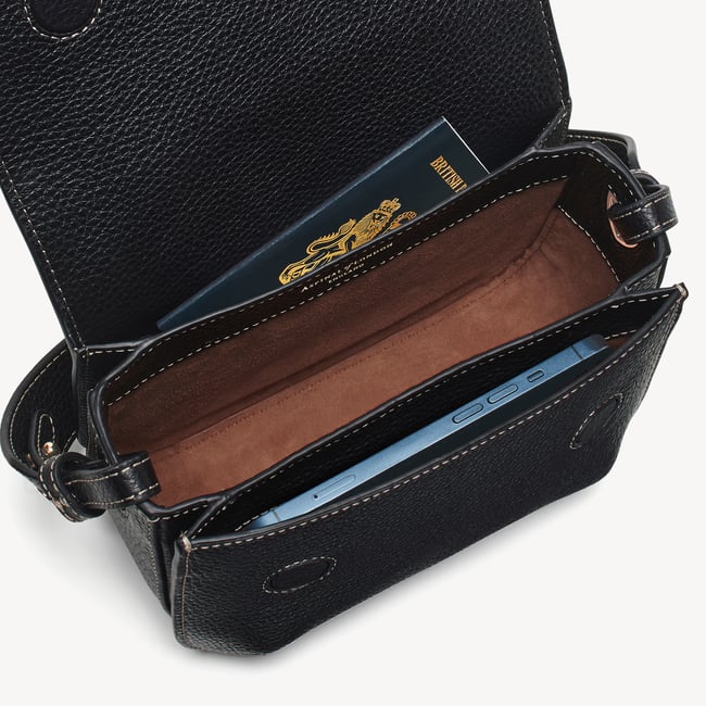 Ella Crossbody Black Milled Pebble