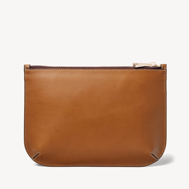 Large Ella Pouch Smooth Tan