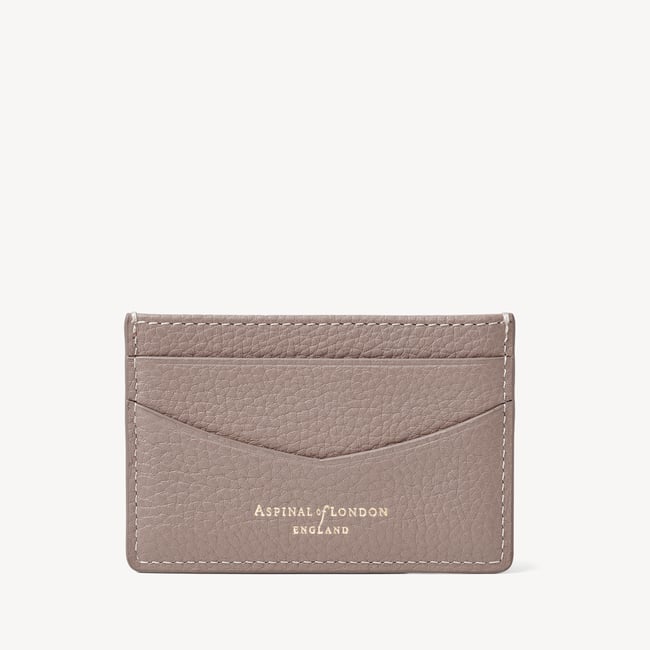 Hudson Slim Credit Card Holder Moleskin Milled Pebble