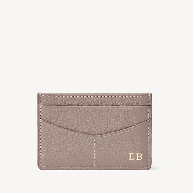 Hudson Slim Credit Card Holder Moleskin Milled Pebble