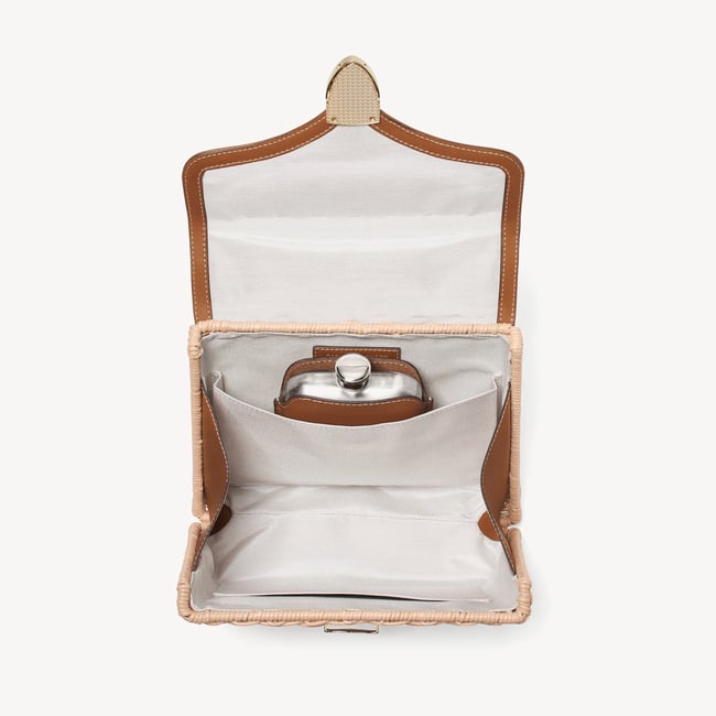 Midi Mayfair® Picnic Basket Natural Rattan Wicker & Smooth Tan