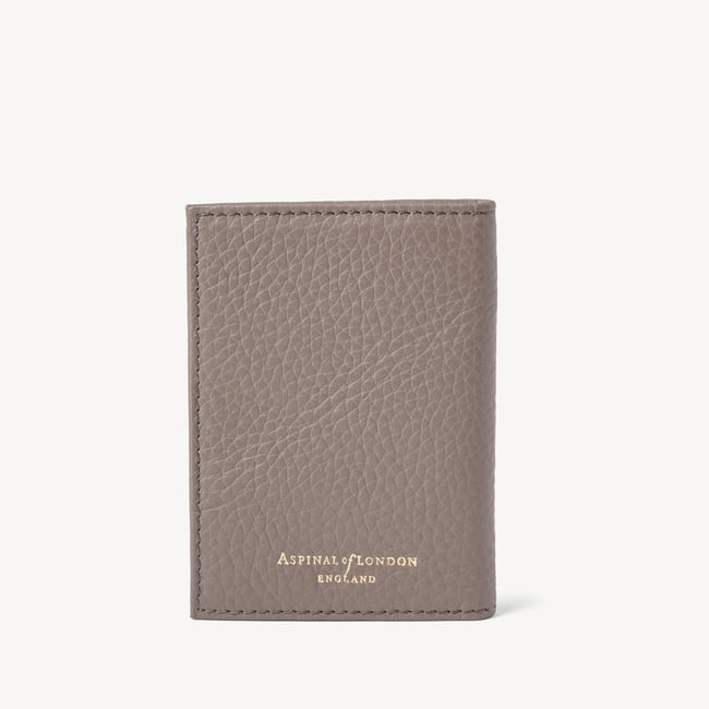 Double Fold Credit Card Holder Warm Grey Pebble