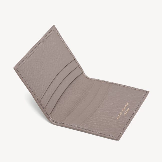 Double Fold Credit Card Holder Warm Grey Pebble