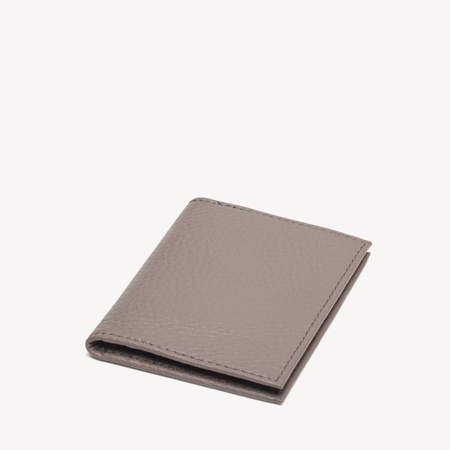 Double Fold Credit Card Holder Warm Grey Pebble