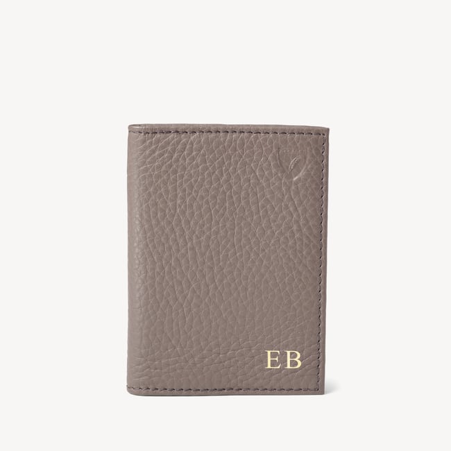 Double Fold Credit Card Holder Warm Grey Pebble
