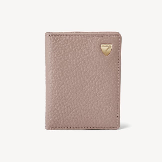 ID & Travel Card Case Soft Taupe Pebble