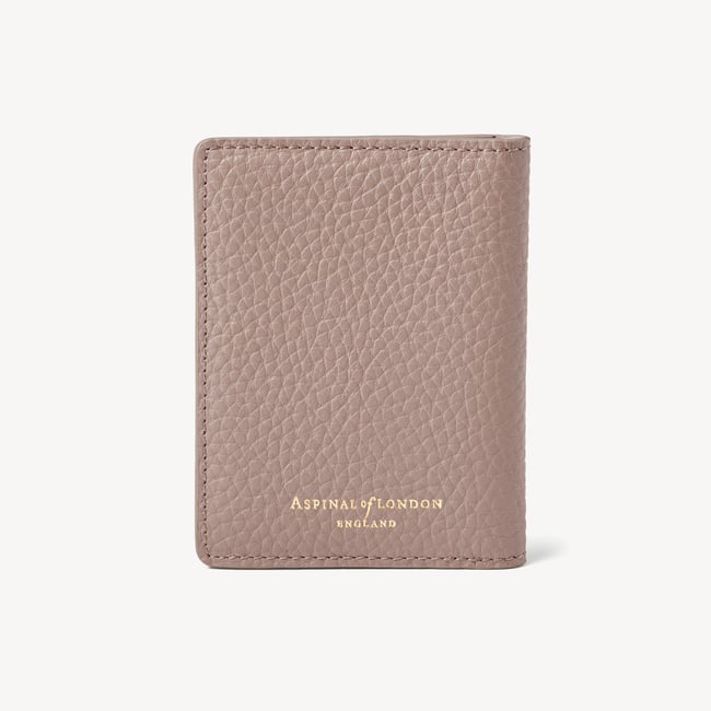 ID & Travel Card Case Soft Taupe Pebble