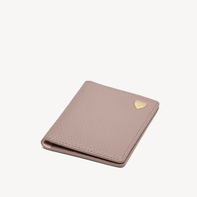 ID & Travel Card Case Soft Taupe Pebble