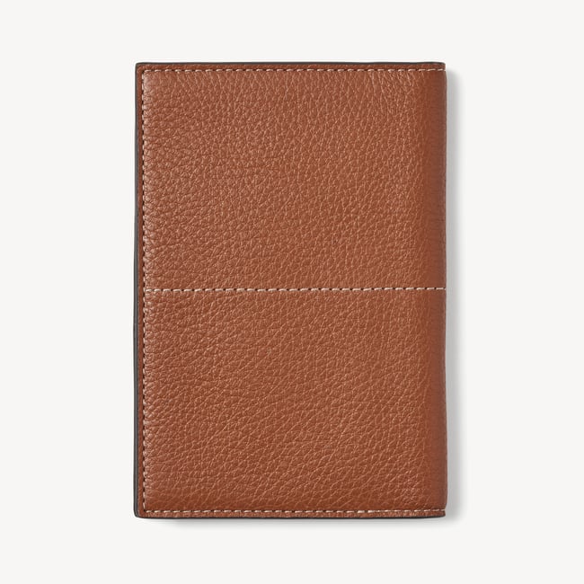 Hudson Passport Cover Tan Milled Pebble