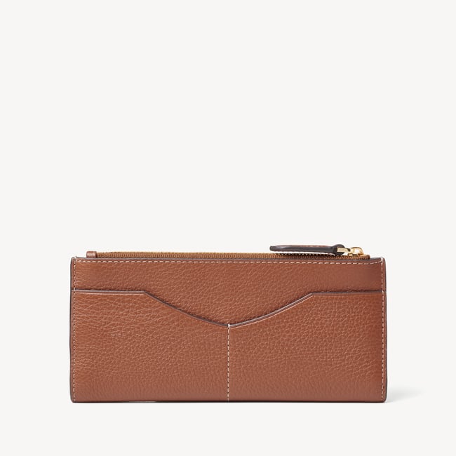 Large Hudson Wallet Tan Milled Pebble