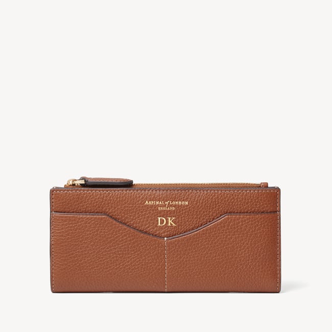 Large Hudson Wallet Tan Milled Pebble