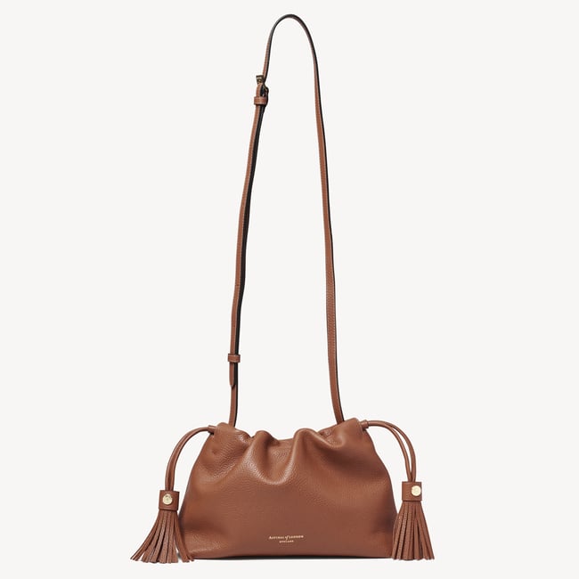 Soho Large Crossbody Pouch Tan Milled Pebble
