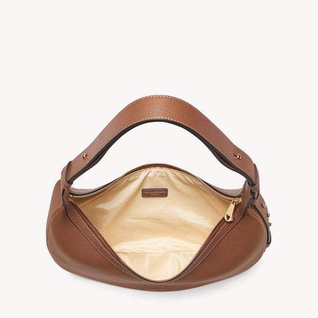 Soho Large Crescent Tan Milled Pebble