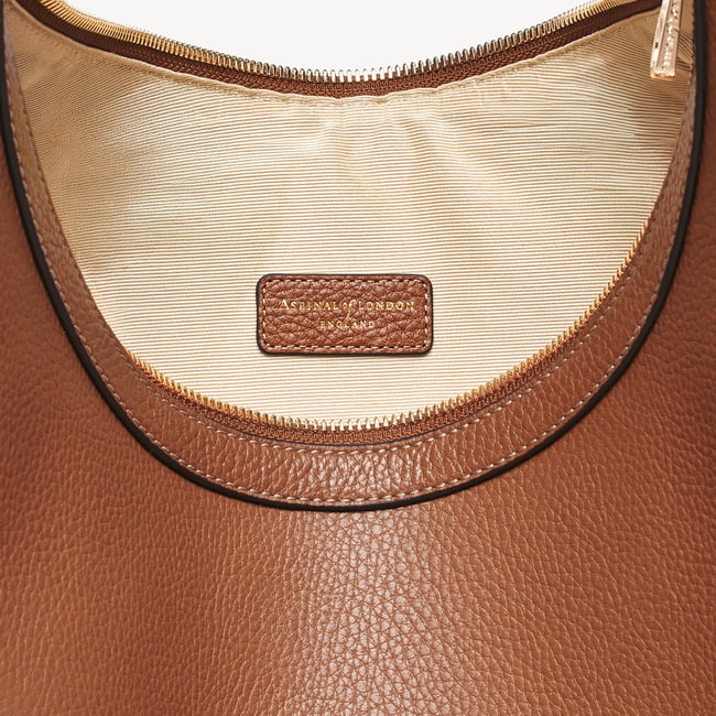 Soho Large Crescent Tan Milled Pebble